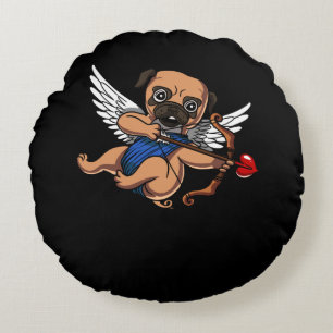 Almofada Redonda Cachorro Cupido De Cueca