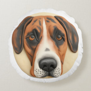 Almofada Redonda Cachorro Dogue Alemão 3D Inspirado