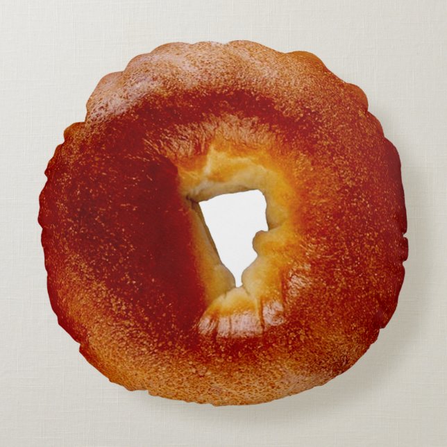 Almofada Redonda Cama e Bagel (Frente)