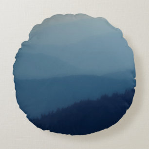 Almofada Redonda Camadas azuis