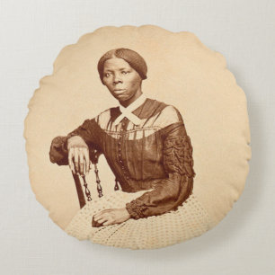 Almofada Redonda Caminho de Ferro Subterrâneo Harriet Tubman