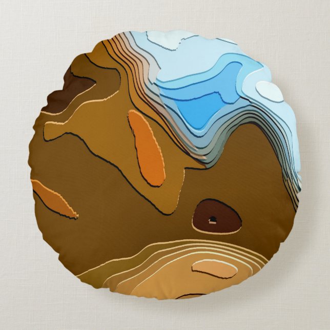 ALMOFADA REDONDA CAMINHO DE MONTANHA (Frente)