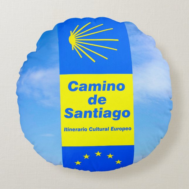Almofada Redonda Camino de Santiago (Frente)
