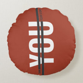 Almofada Redonda Camiseta Own Your Story – Citação Motivacional em 