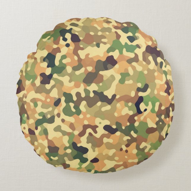 Almofada Redonda Camo Autumn (Frente)