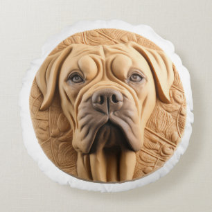 Almofada Redonda Cane Corso 3D Inspirado