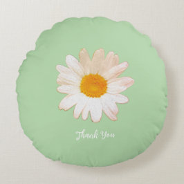 Almofada Redonda Caneca Flor de Margarida – Verão Botânico Aconcheg