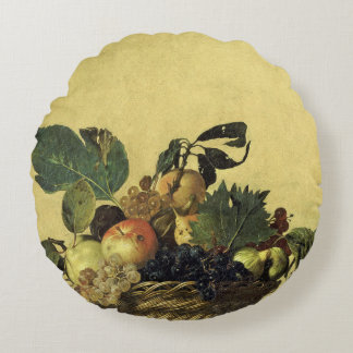 Almofada Redonda Canestra di frutta (Cesta de Fruta) Caravaggio
