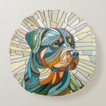 Cão rottweiler - arte mosaica
