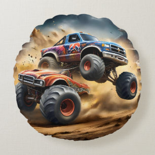 Almofada Redonda Caos sobre Rodas: Derby de Destruição de Monster T