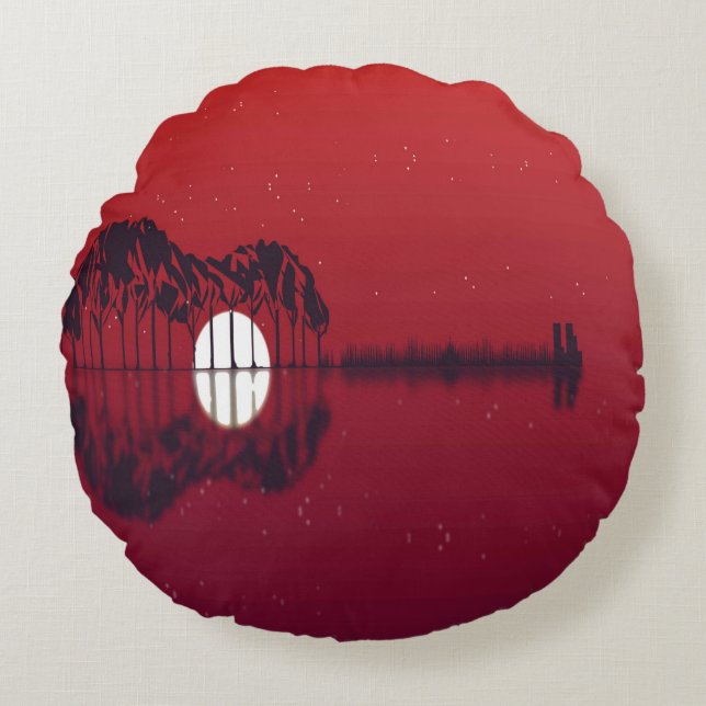 Almofada Redonda Capa de Violão (Frente)