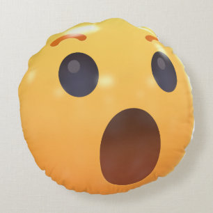 Almofada Redonda Cara de Emoji Rindo Engraçada