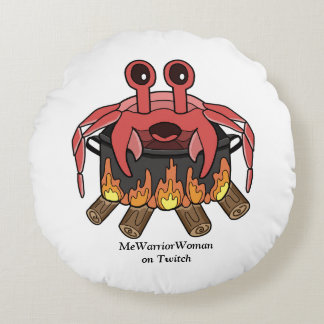 Almofada Redonda Caranguejo em Pote, MmeWarriorWoman no Twitch