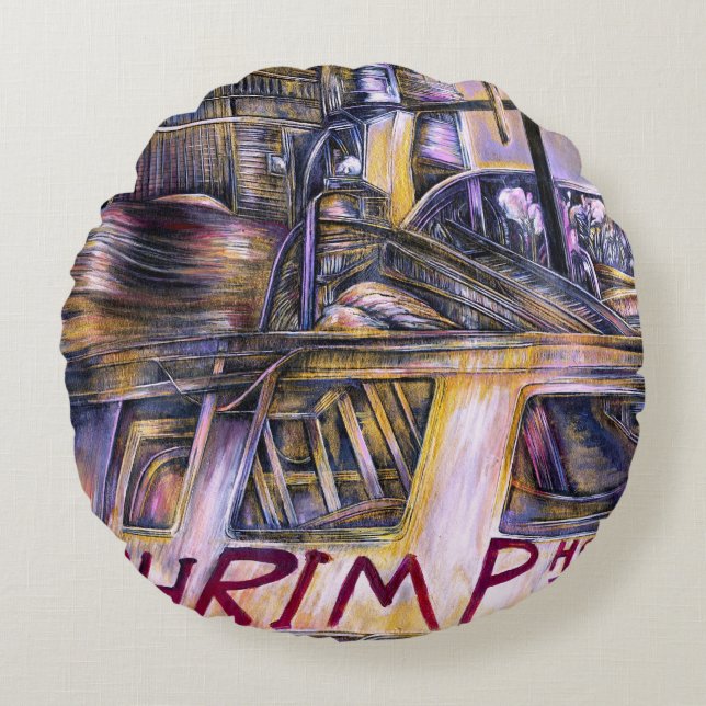 Almofada Redonda Carne Misteriosa De Nascer De Água (Frente)