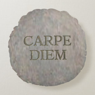 Almofada Redonda Carpe Diem Stone round travesseiro decorativo de p