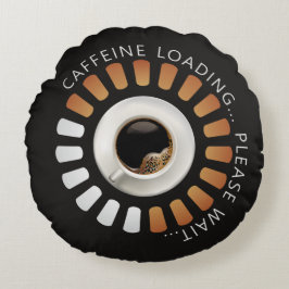 Almofada Redonda Carregando cafeína