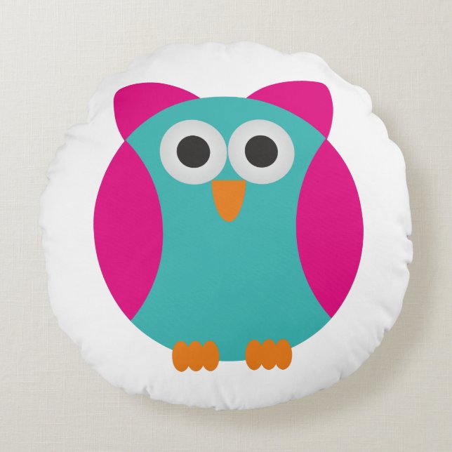 Almofada Redonda Cartoon Owl (Frente)