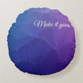 Almofada Redonda Caso de Padrão de Polígono Personalizado - Estilo 