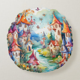 Almofada Redonda Castelo mágico da Terra Fairyland