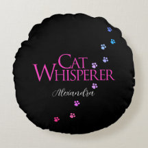 Cat Whisperer Colorful Tie Dye Rosa divertido dize