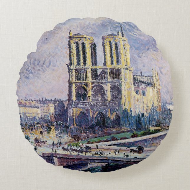 Almofada Redonda Catedral de Notre Dame (Frente)