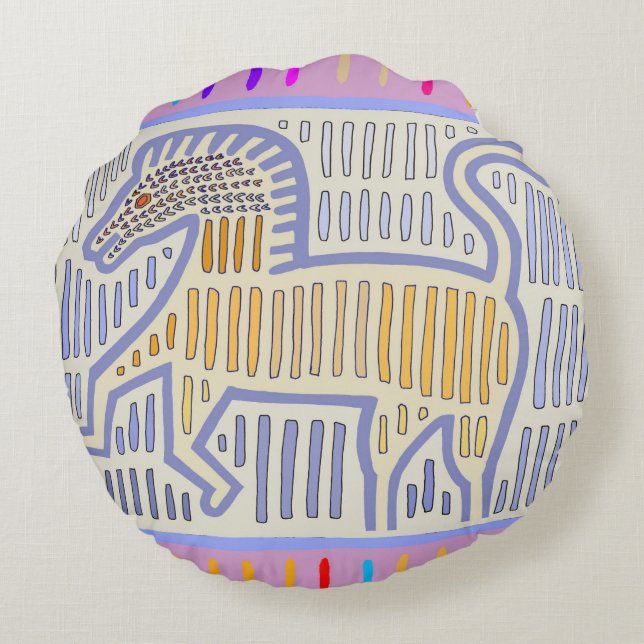 Almofada Redonda Cavalo sem nome (Verso)