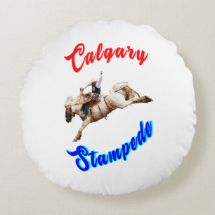 Almofada Redonda Cavalos Calgary Canada Cavaleiros julho Cavaleiros