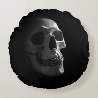 Almofada Redonda Caveira Gótica Horror Goth Morte