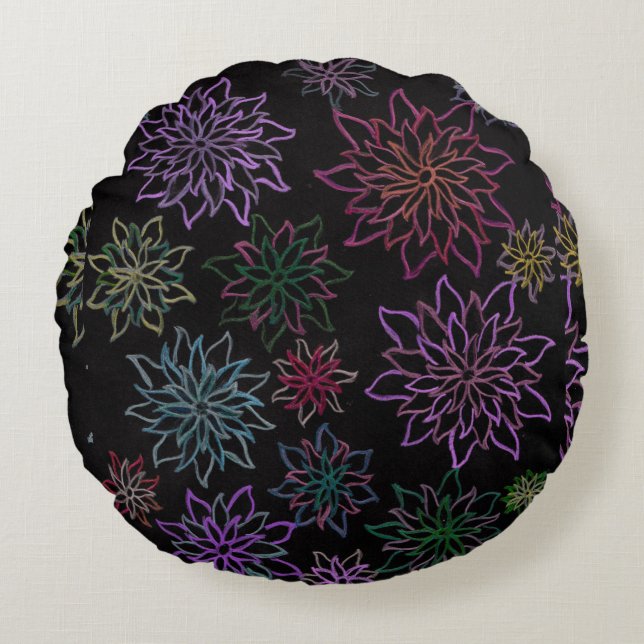 Almofada Redonda Celestial em travesseiro redondo. (Frente)