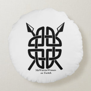 Almofada Redonda Celtic Shield, MeWarriorWoman no Twitch