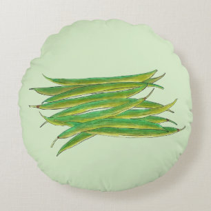 Almofada Redonda Cereais Verdes Longos Vegggies Hortícolas Veg