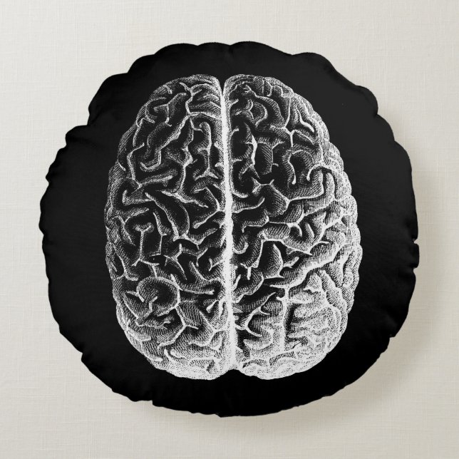 Almofada Redonda Cérebros! (Frente)