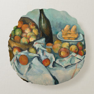 Almofada Redonda Cezanne Basket Apple Impressionismo Arte