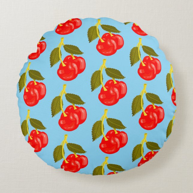 Almofada Redonda Cherries (Frente)