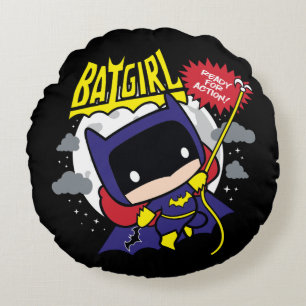 Almofada Redonda Chibi Batgirl Pronto Para Ação