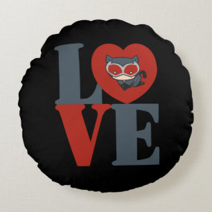 Almofada Redonda Chibi CatWomen LOVE