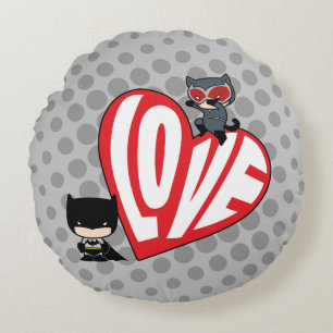 Almofada Redonda Chibi CatWomen Punt em Batman