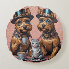 Almofada Redonda Chic Canine Companion Cotton Grau A