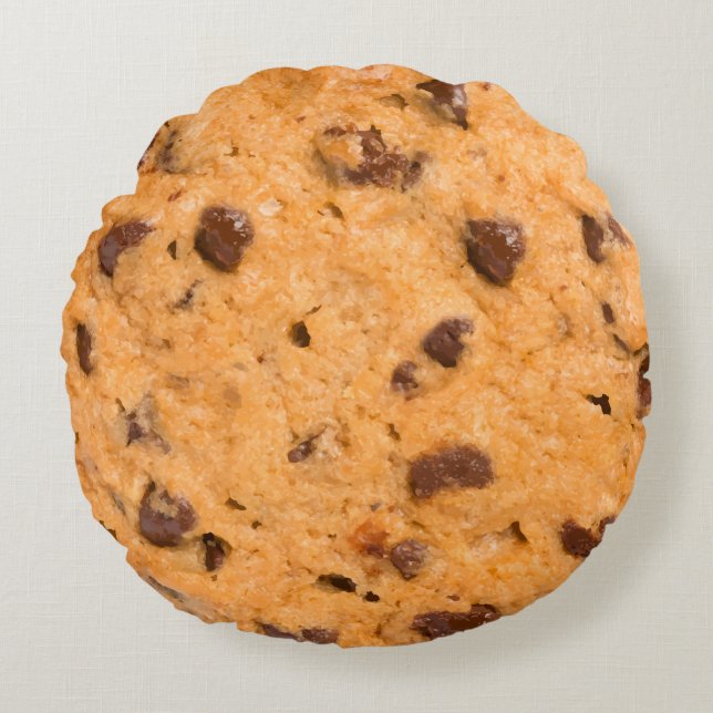 Almofada Redonda Chocolate Chip Cookie (Frente)