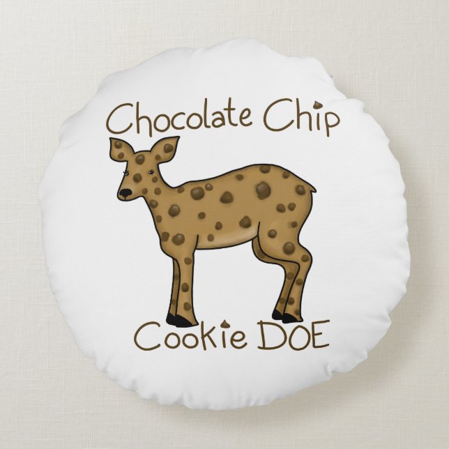 Almofada Redonda Chocolate Chip Cookie Doe (Verso)