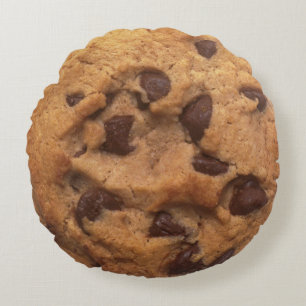 Almofada Redonda Chocolate Chip Cookie Engraçado