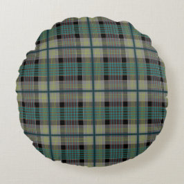 Almofada Redonda Christmas Plaid Pattern 