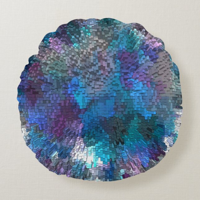 Almofada Redonda Cidade de primavera...... (Frente)