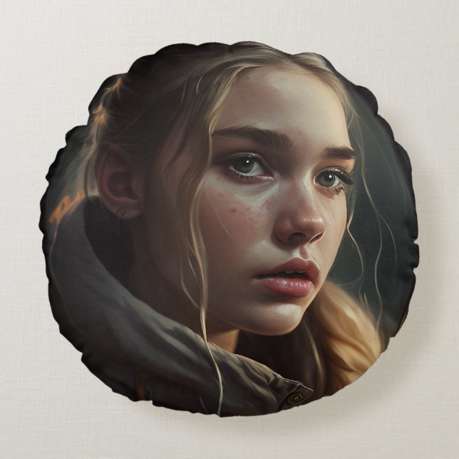 Almofada Redonda Circle girl (Frente)
