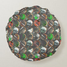 Círculos coloridos de textura escura