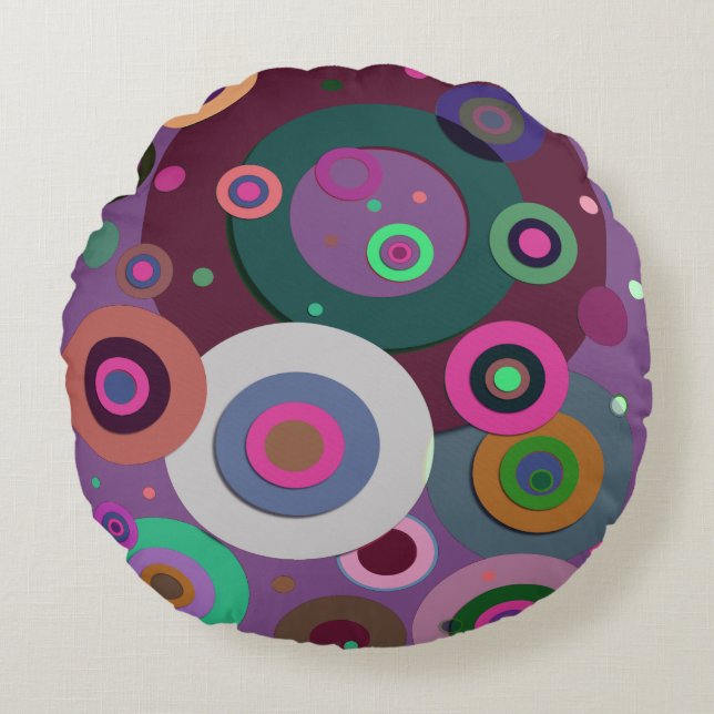 Almofada Redonda Círculos internos nº 12 (Frente)