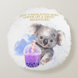 Almofada Redonda citação de kohala - apenas aventura de kohala boba