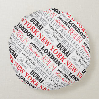 Almofada Redonda Cities of the world - Coussin rong