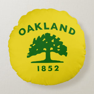 Almofada Redonda City Flag of Oakland (Califórnia)