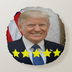 Almofada Redonda Classificação de Aprovação do Presidente Donald Tr
